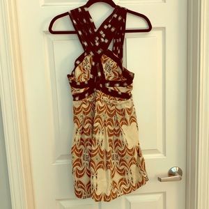 Criss cross neckline free people dress